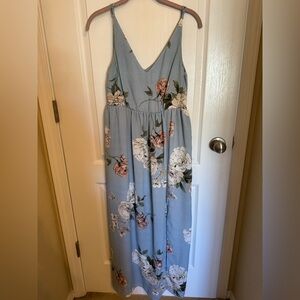 BP Blue Floral Maxi Dress
